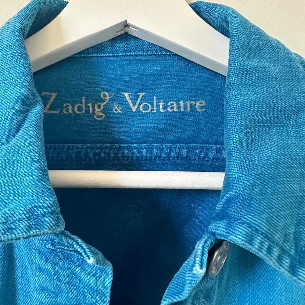 Zadig & Voltaire Venda Acid Deluxe Denim Vest Siz… - image 3