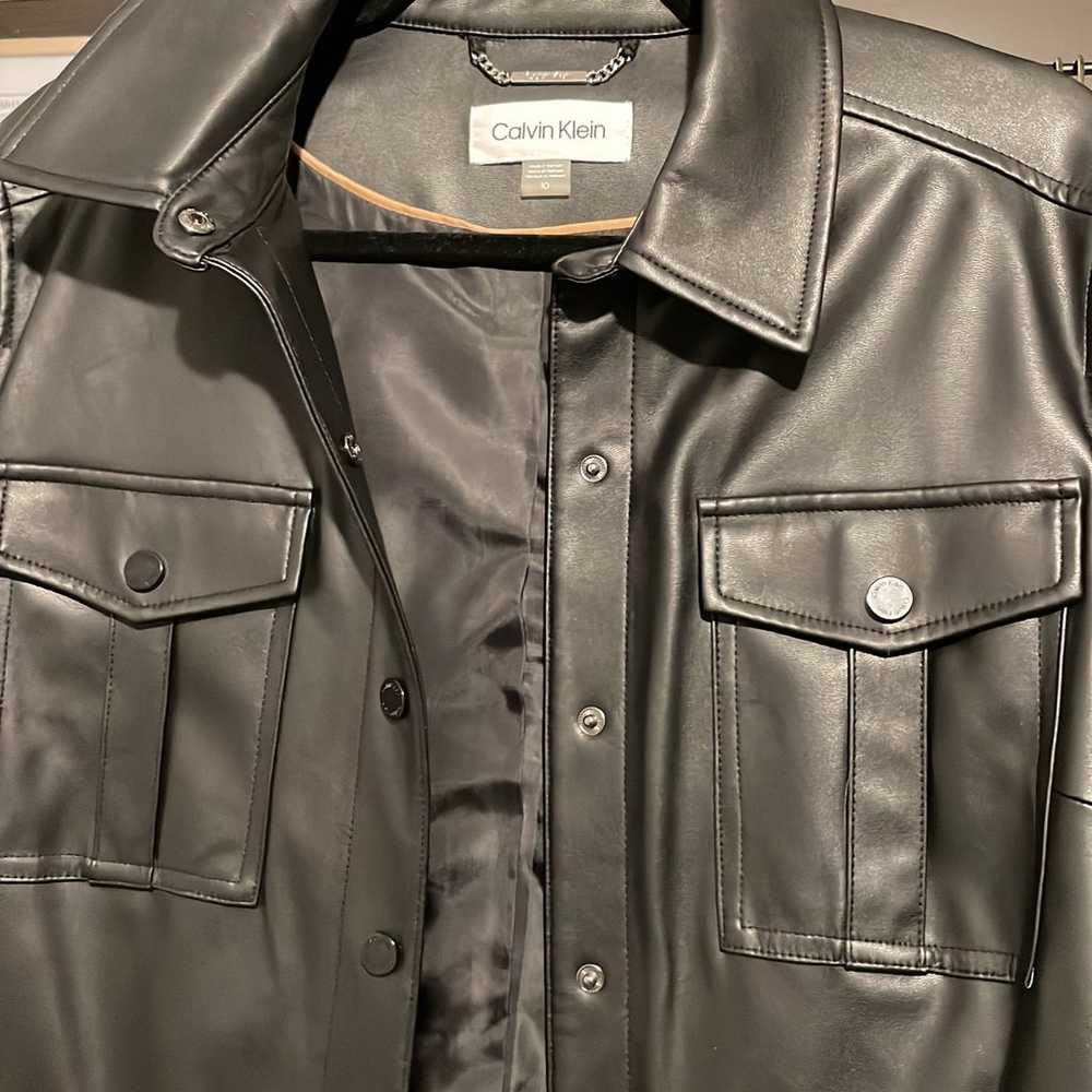 Calvin Klein leather jacket - image 2