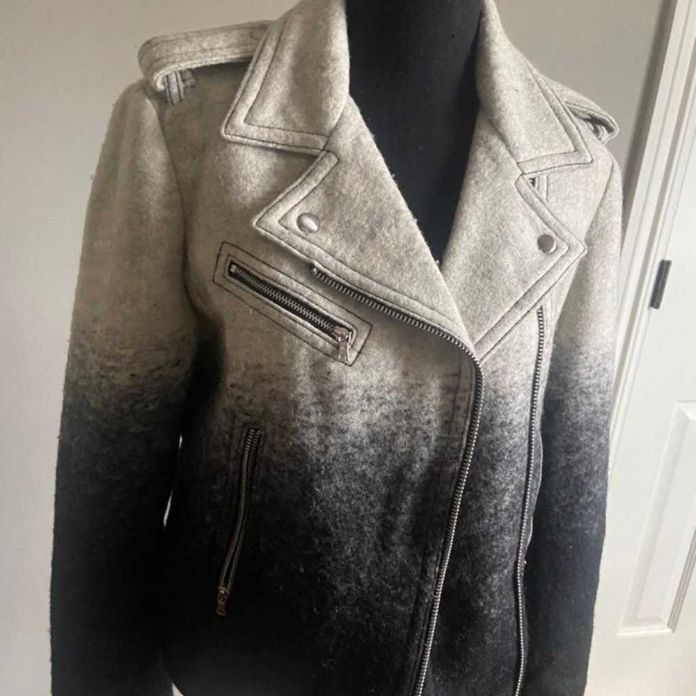 Gap Women's Wool Jacket! Black and white Ombré! - image 2