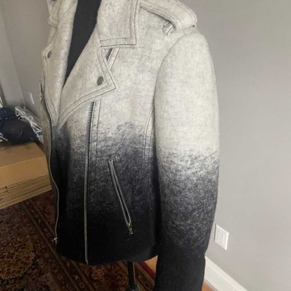 Gap Women's Wool Jacket! Black and white Ombré! - image 3