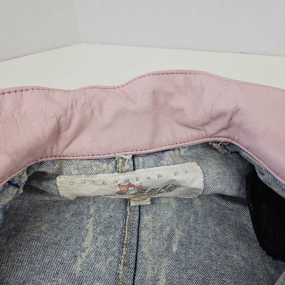 Vtg Outerwear by Phoenix Womens Denim Moto Jacket… - image 8