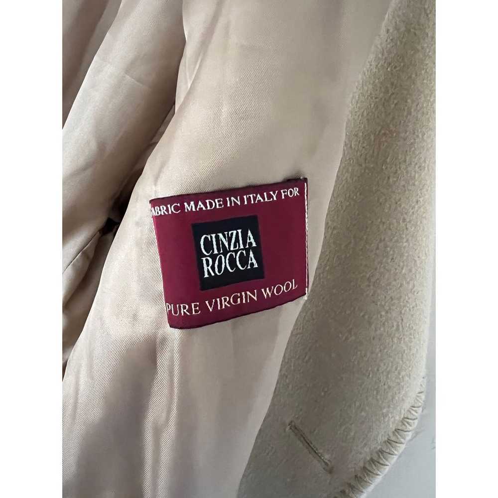 Cinzia Rocca Cream Pure Virgin Wool Coat Jacket S… - image 8
