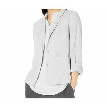 EILEEN FISHER Metallic-Accented Shaped Two-Button… - image 1