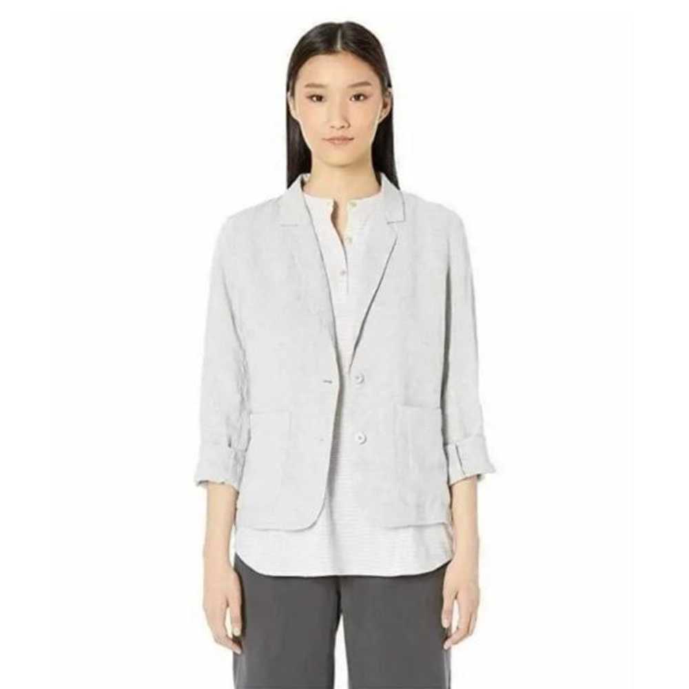 EILEEN FISHER Metallic-Accented Shaped Two-Button… - image 2