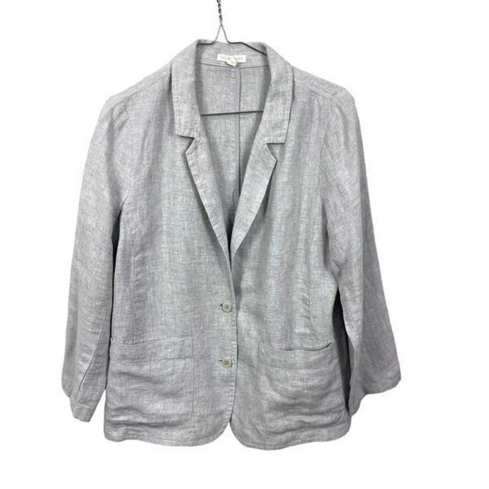 EILEEN FISHER Metallic-Accented Shaped Two-Button… - image 4