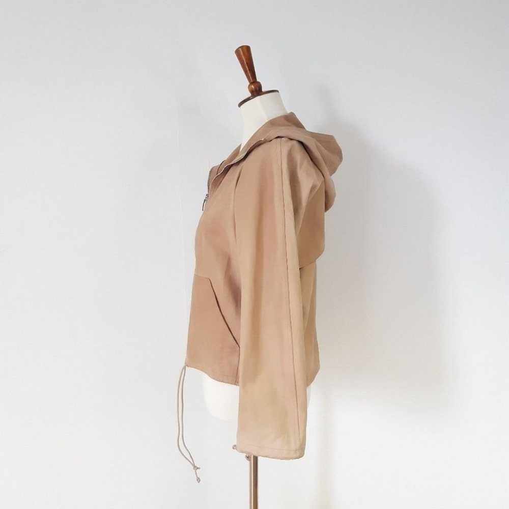 Calvin Klein | Calf Leather Hooded Jacket in Tan - image 3