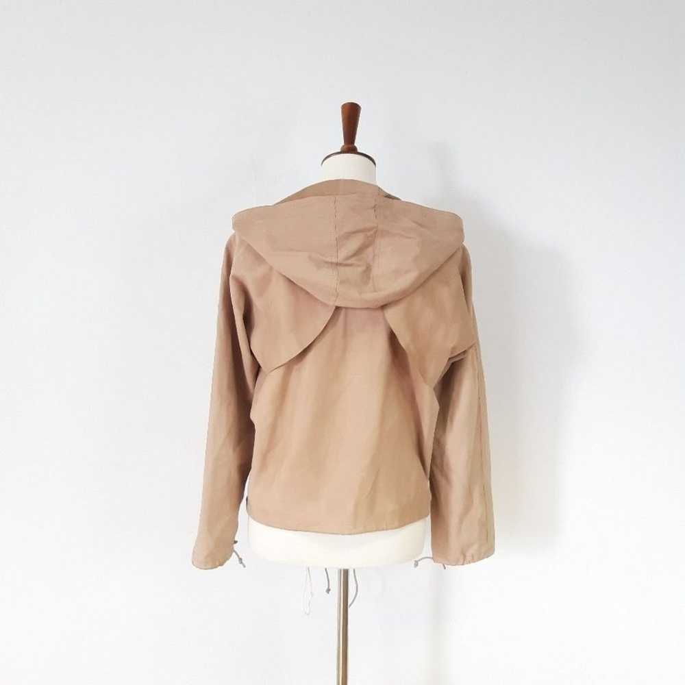 Calvin Klein | Calf Leather Hooded Jacket in Tan - image 4