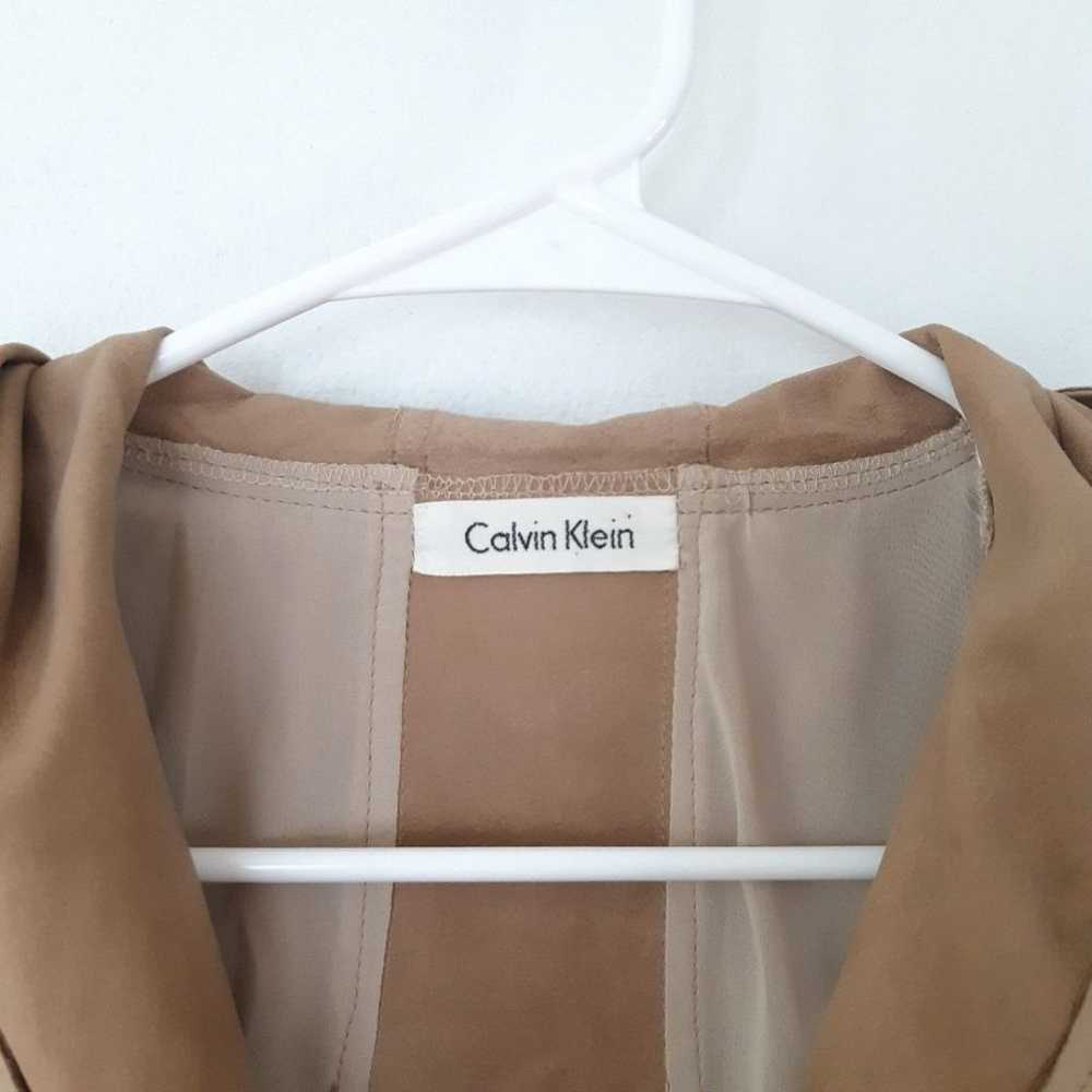 Calvin Klein | Calf Leather Hooded Jacket in Tan - image 6