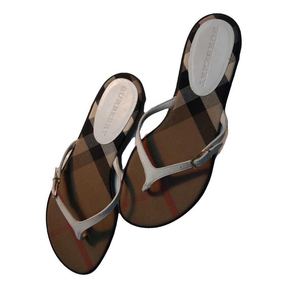 Burberry Leather flip flops - image 1
