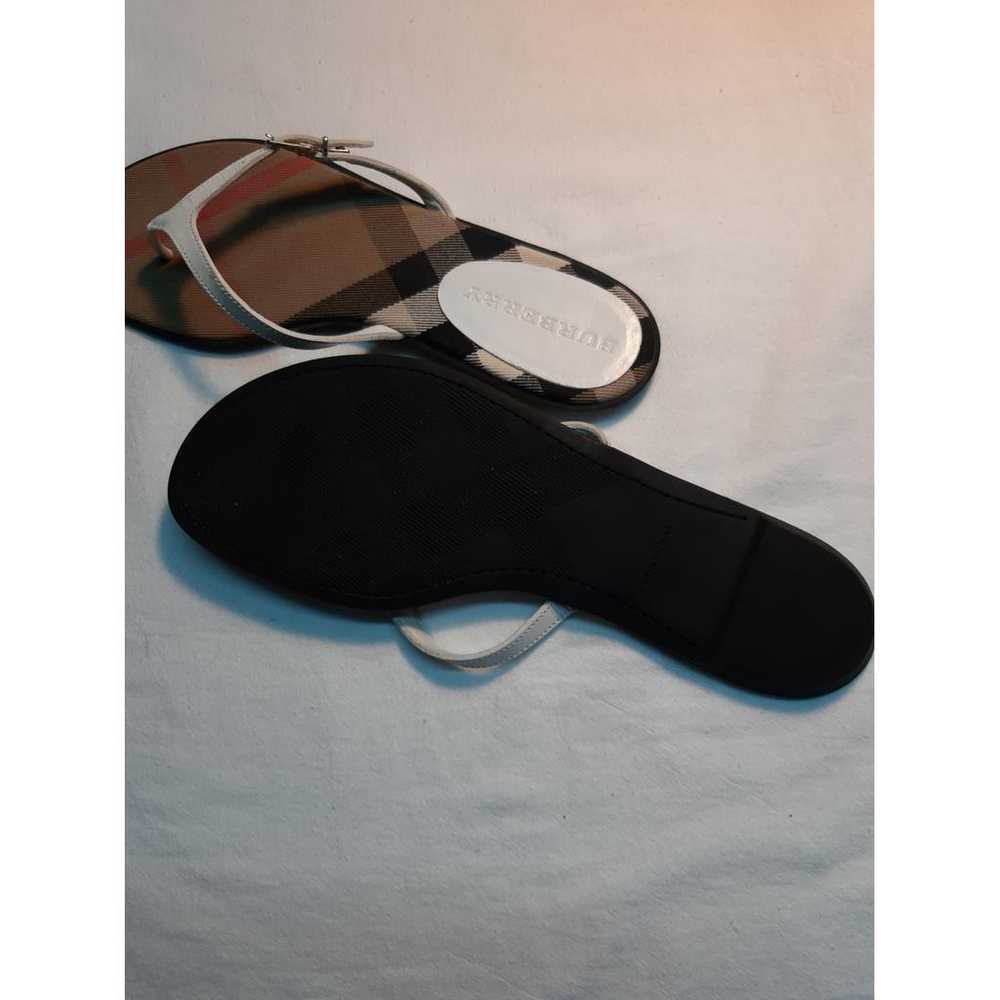 Burberry Leather flip flops - image 2