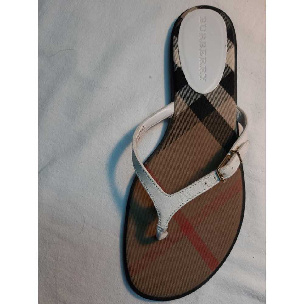 Burberry Leather flip flops - image 3