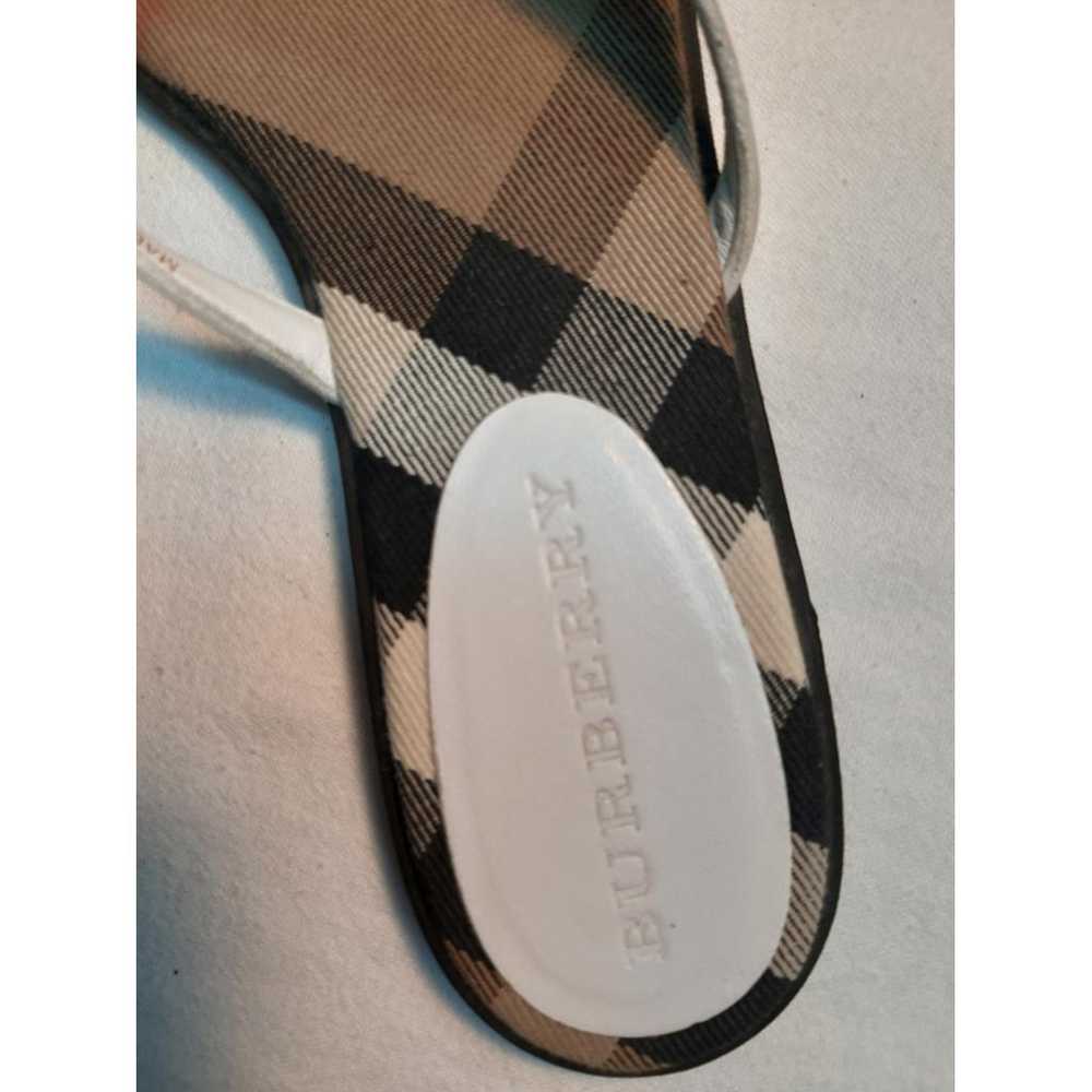 Burberry Leather flip flops - image 4