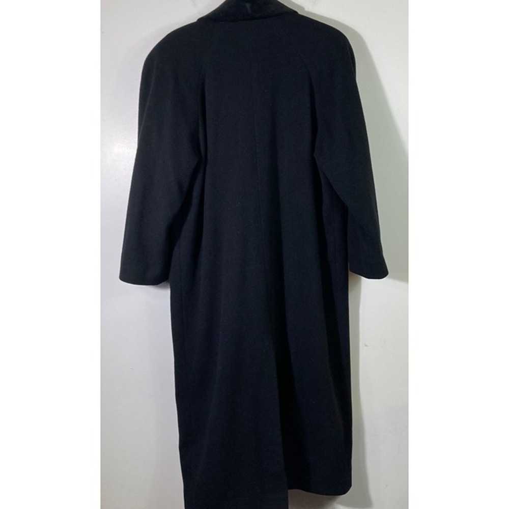 Womens Vintage Larry Levine Wool Long Coat Black … - image 2
