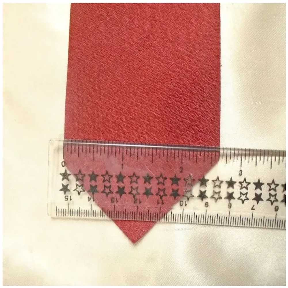Monogram Necktie Initial B, Maroon Thin Tie, 50s … - image 2