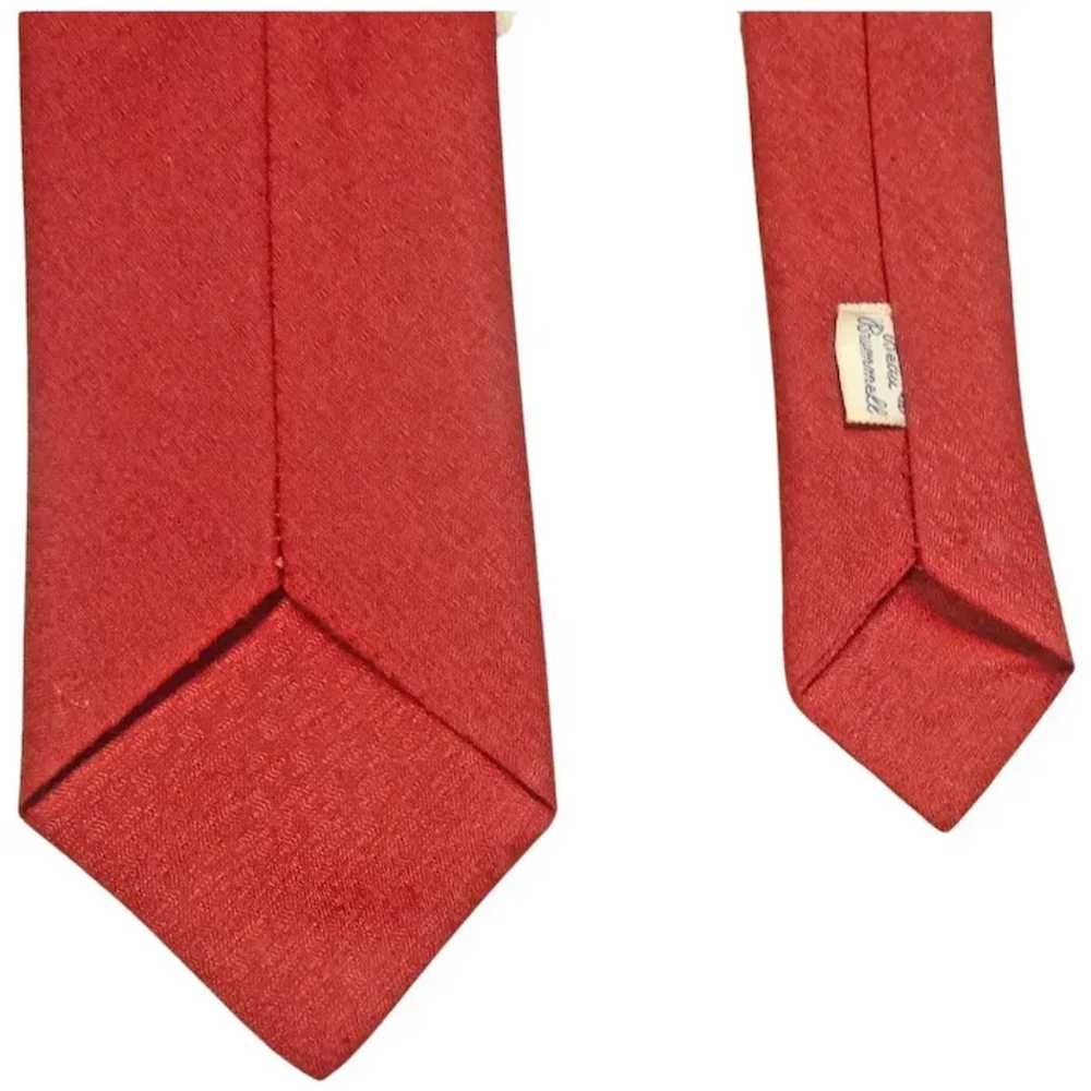 Monogram Necktie Initial B, Maroon Thin Tie, 50s … - image 4