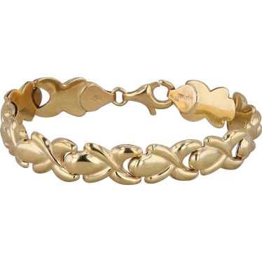 10k Yellow Gold Fashion Link Style Polished Brace… - image 1