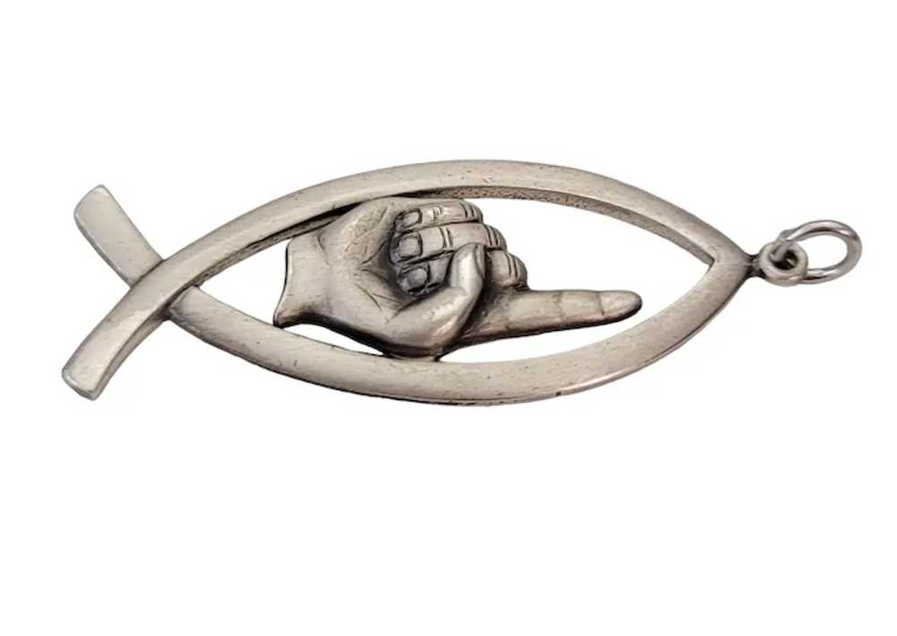 JTC Sterling Silver Ichthys Fish Hand Symbol, Fai… - image 3