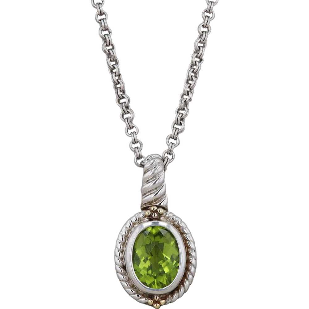 Sterling Silver 'Colore/Lorenzo' Peridot Necklace - image 1