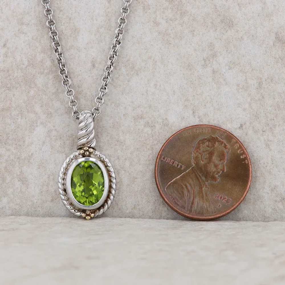 Sterling Silver 'Colore/Lorenzo' Peridot Necklace - image 4