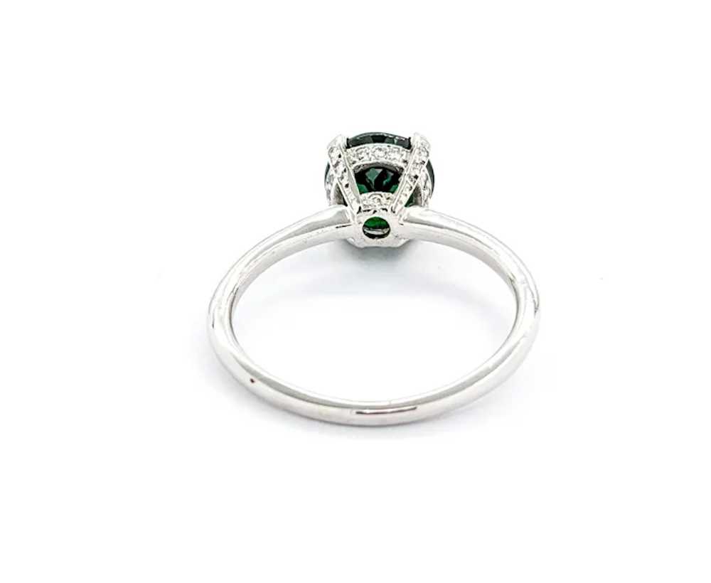 2.04 Tsavorite Garnet and Diamond Ring in 18k Whi… - image 10