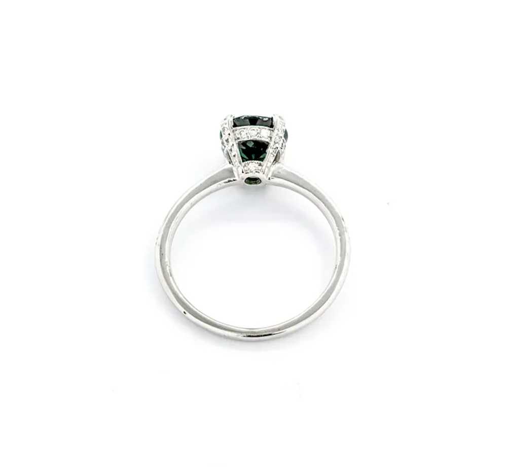 2.04 Tsavorite Garnet and Diamond Ring in 18k Whi… - image 7