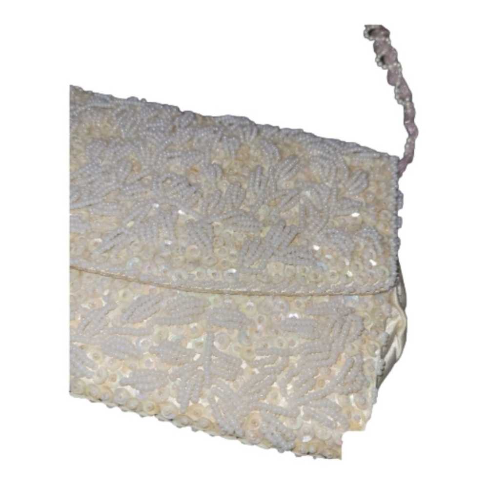Exquisite vintage beaded purse La Regale white - image 3