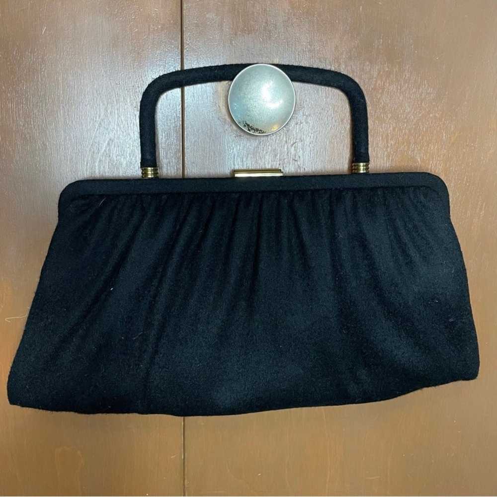 Paray Vintage 70s Women’s Black Wool-Feel Frame B… - image 2