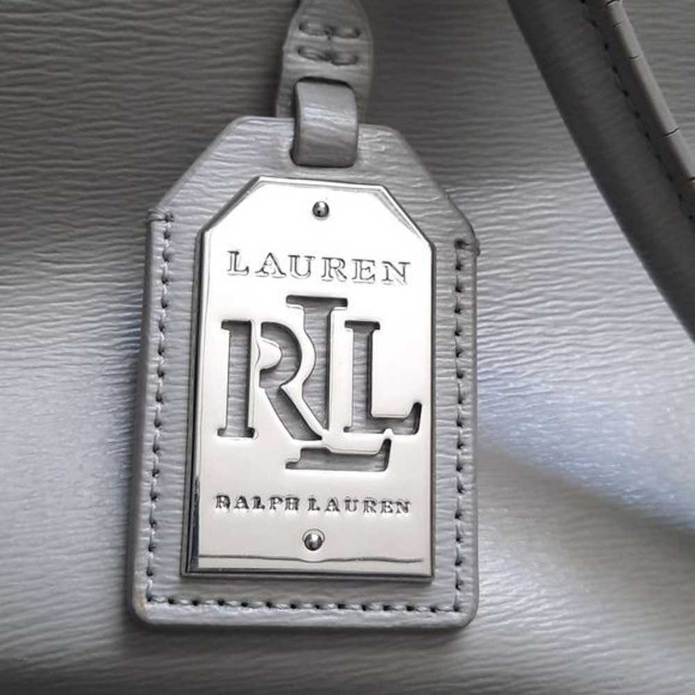 Ralph Lauren Lite Grey Newbury Leather Large Satc… - image 7