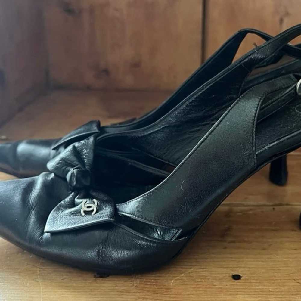 Chanel Pointed Bow heels size 38 - image 2