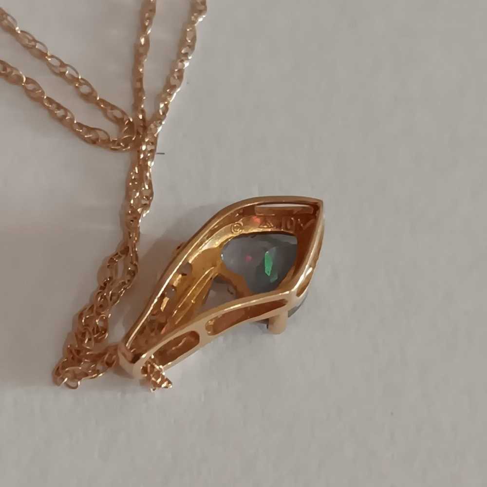 10k mystic topaz pendant and necklace - image 3