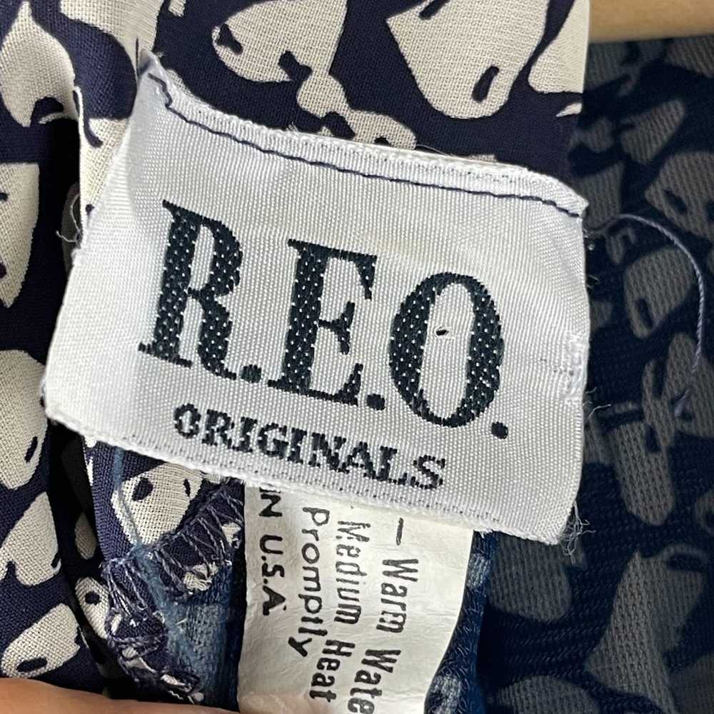 Vintage REO Originals Bow Midi Dress Womens 12 Bl… - image 10