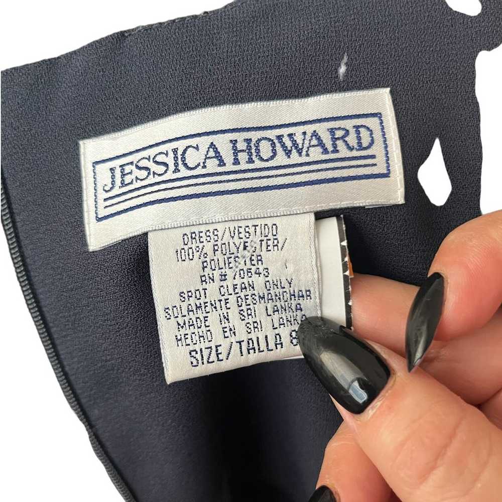 Vintage 90s Jessica Howard Black Sparkly Rhinesto… - image 3