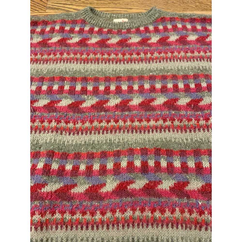Vintage 1980's Mondi Wool Sweater Retro Fair Isle… - image 2