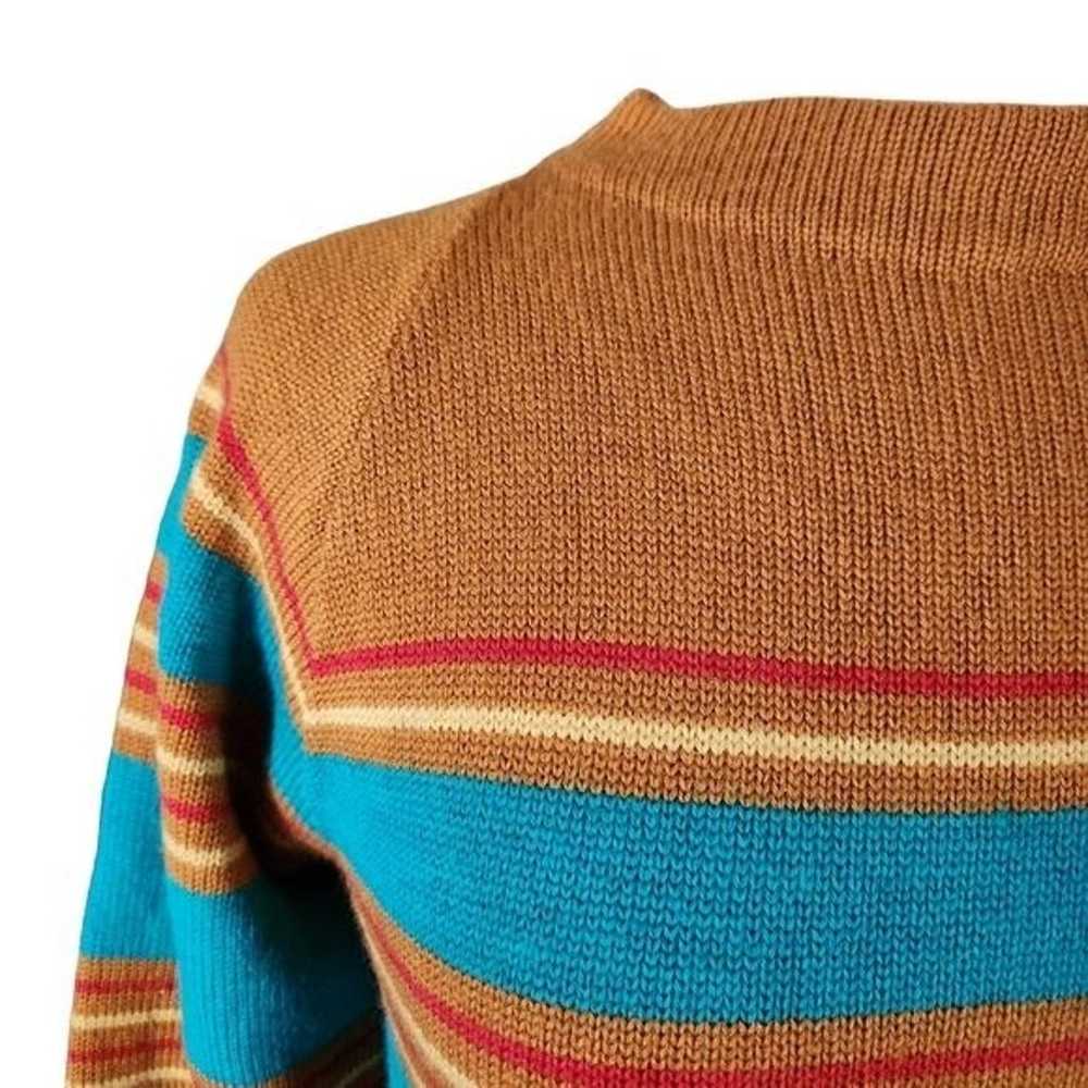 Vintage Darlene Small 70s Wool Striped Colorful S… - image 3