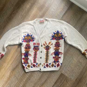 Hand Knit Vintage Australia Aboriginal Sweater Siz