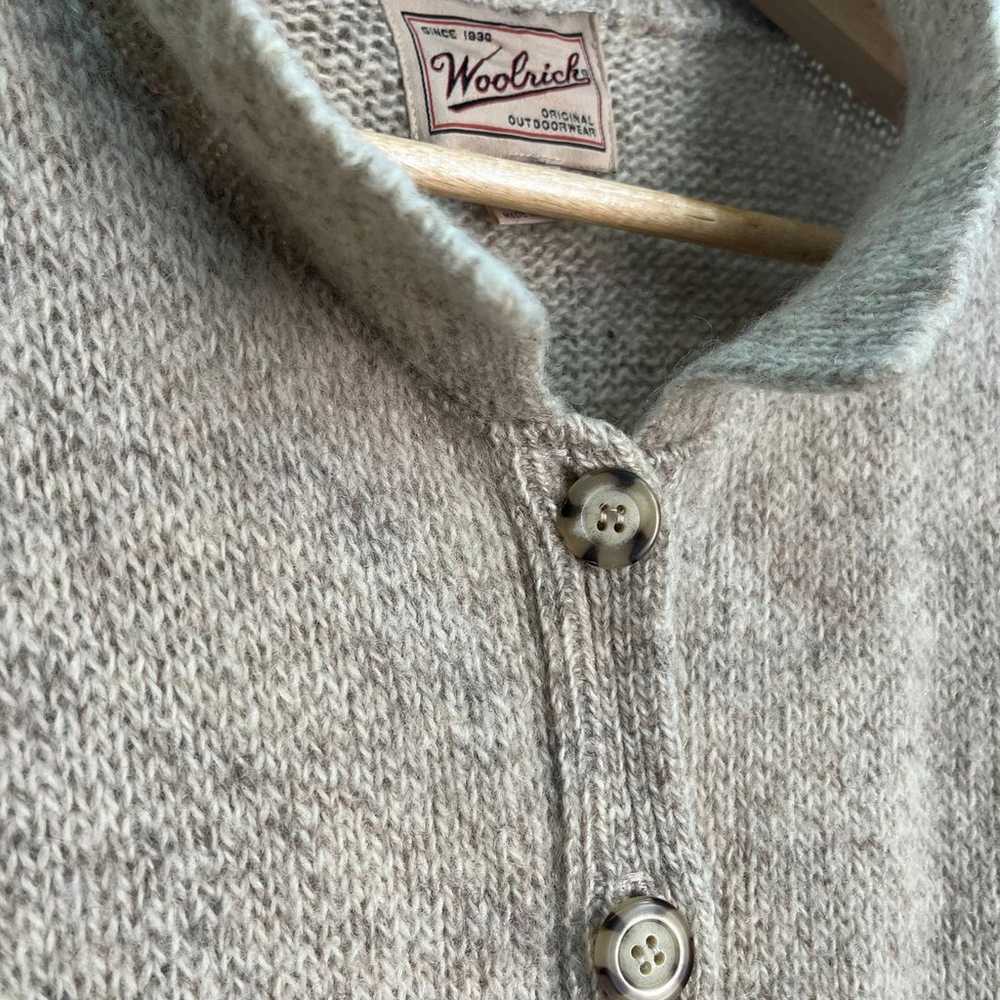 Vintage Woolrich Beige Wool Cardigan Sweater Size… - image 3
