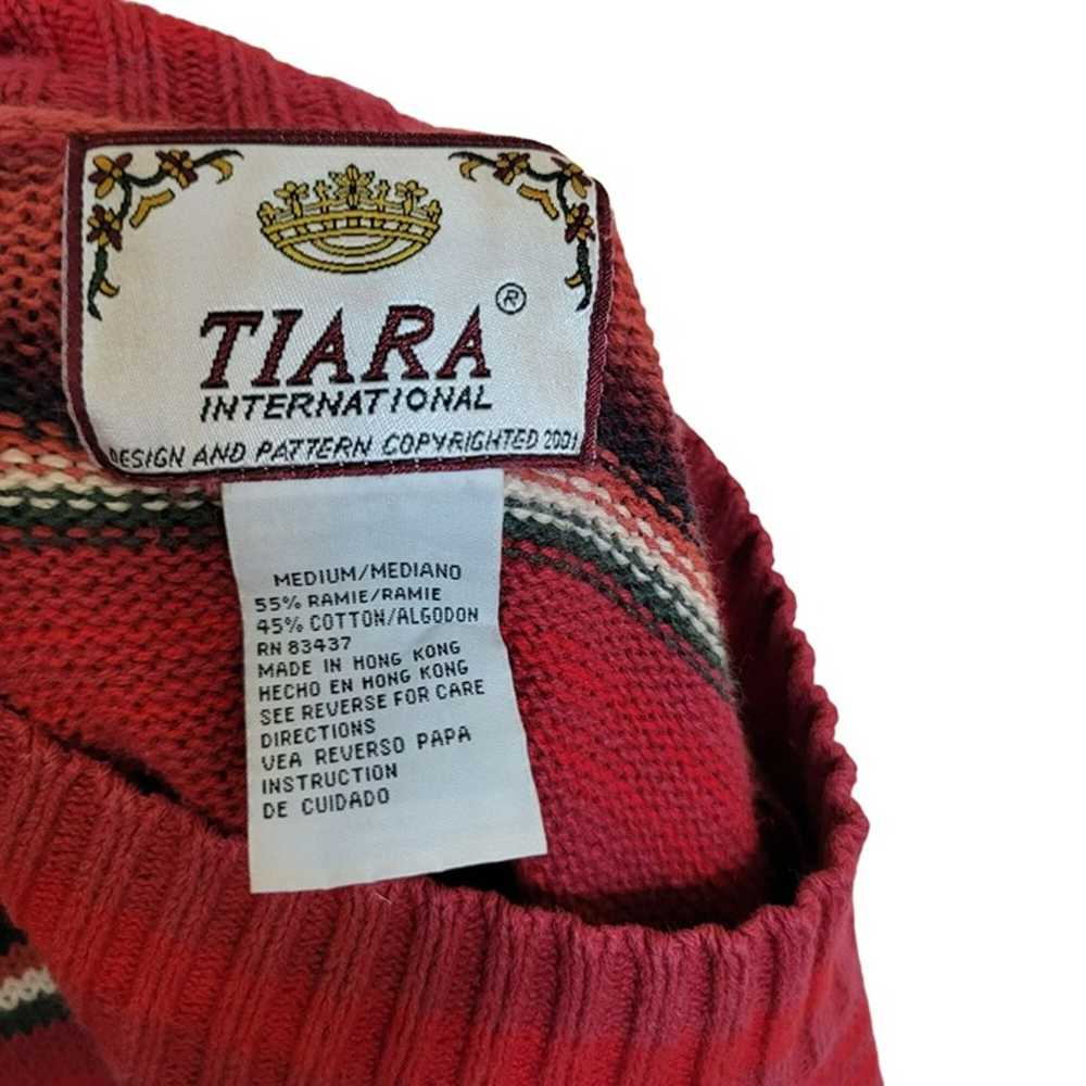 American Vintage Tiara International Red Knitted … - image 5