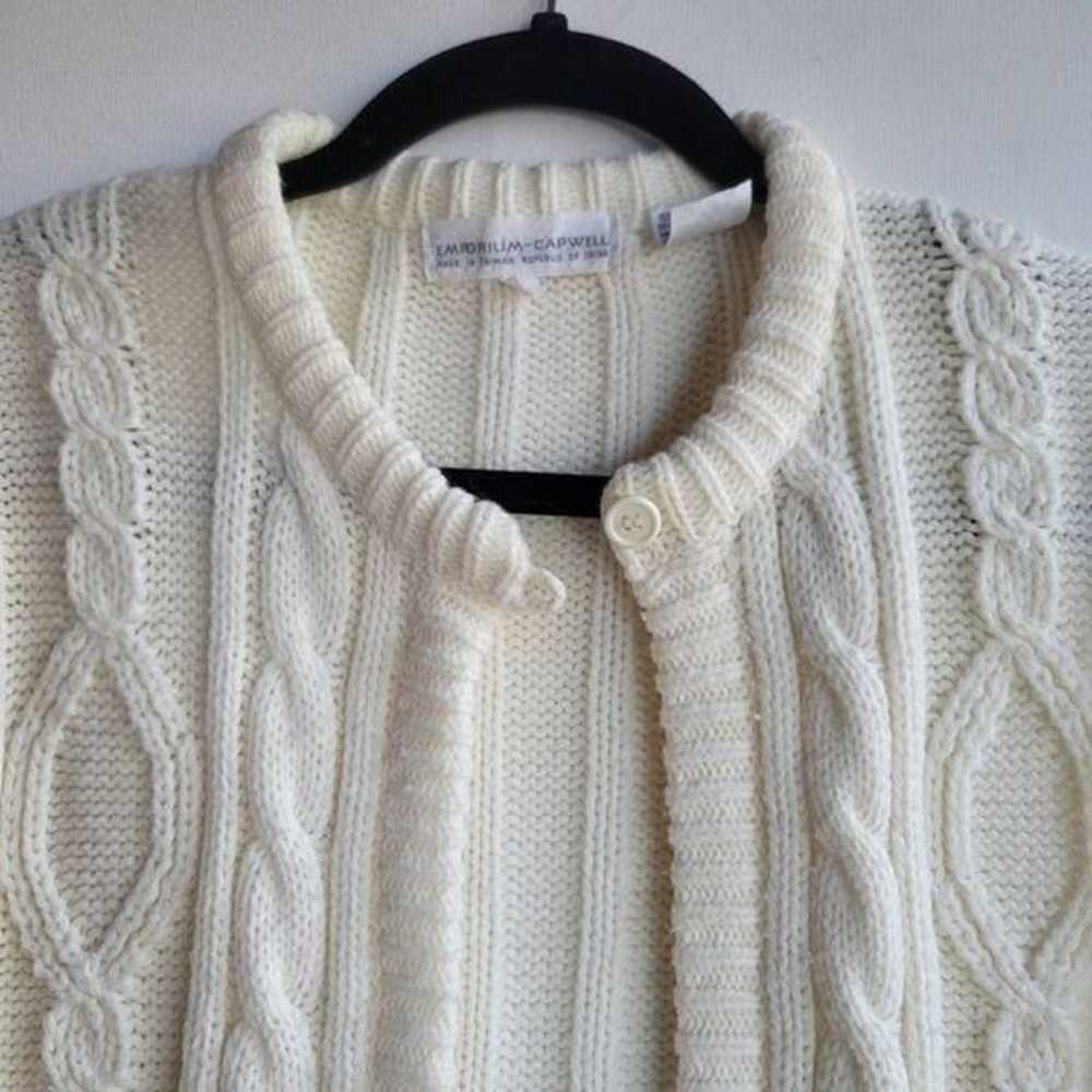 Emporium-Capwell vintage cream sweater vest sz La… - image 3