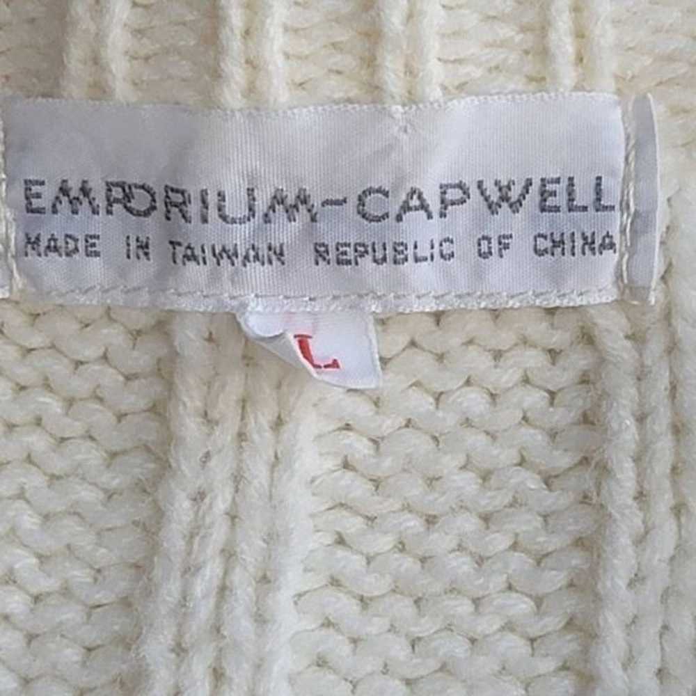 Emporium-Capwell vintage cream sweater vest sz La… - image 4