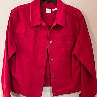 Emma James Sport by Liz Claiborne Red Denim Jacket