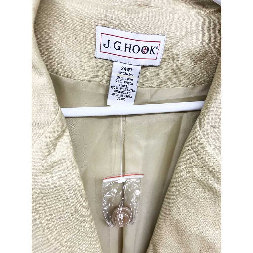 Vintage J G Hook Beige Linen Rayon Blend Blazer J… - image 2