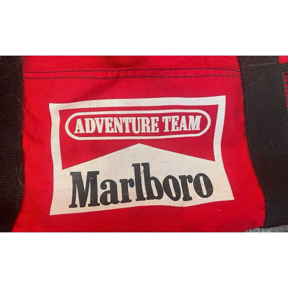 Vintage 1990s Marlboro Adventure Team Red Duffel … - image 2
