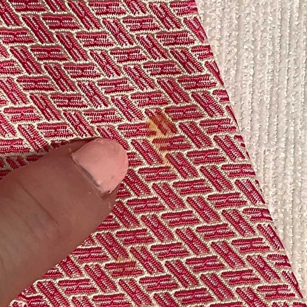 Vintage Hermes Pink silk necktie made in France - image 3