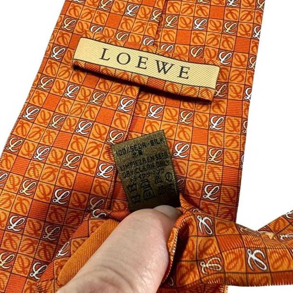 Loewe Men's Orange Vintage Monogram Print Genuine… - image 2