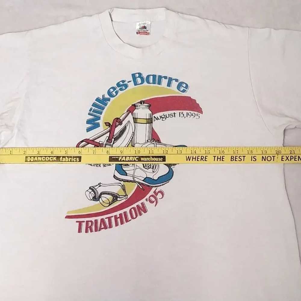 Vintage Wilkes-Barre Triathlon T Shirt L Iron Man… - image 11