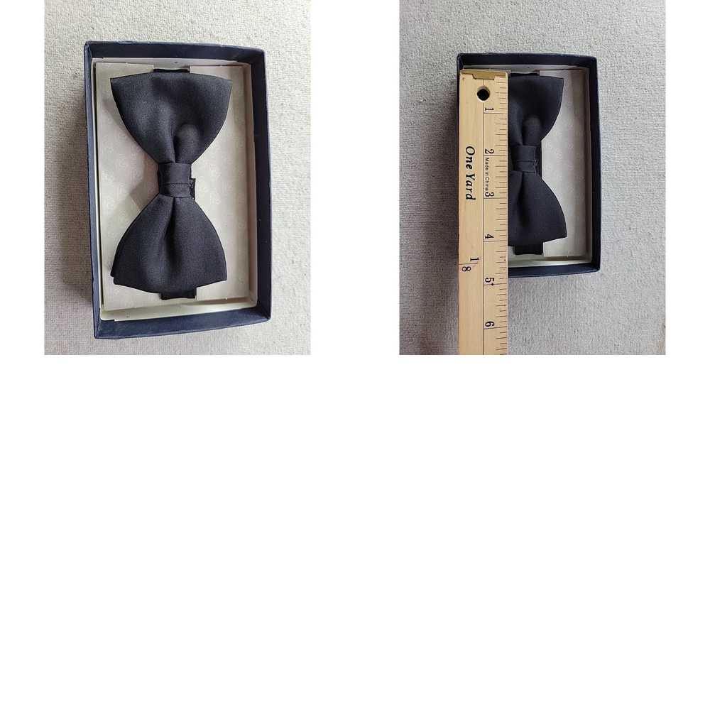 Vintage NEW - Tie Rack London Bow Tie Pue Silk Bl… - image 4