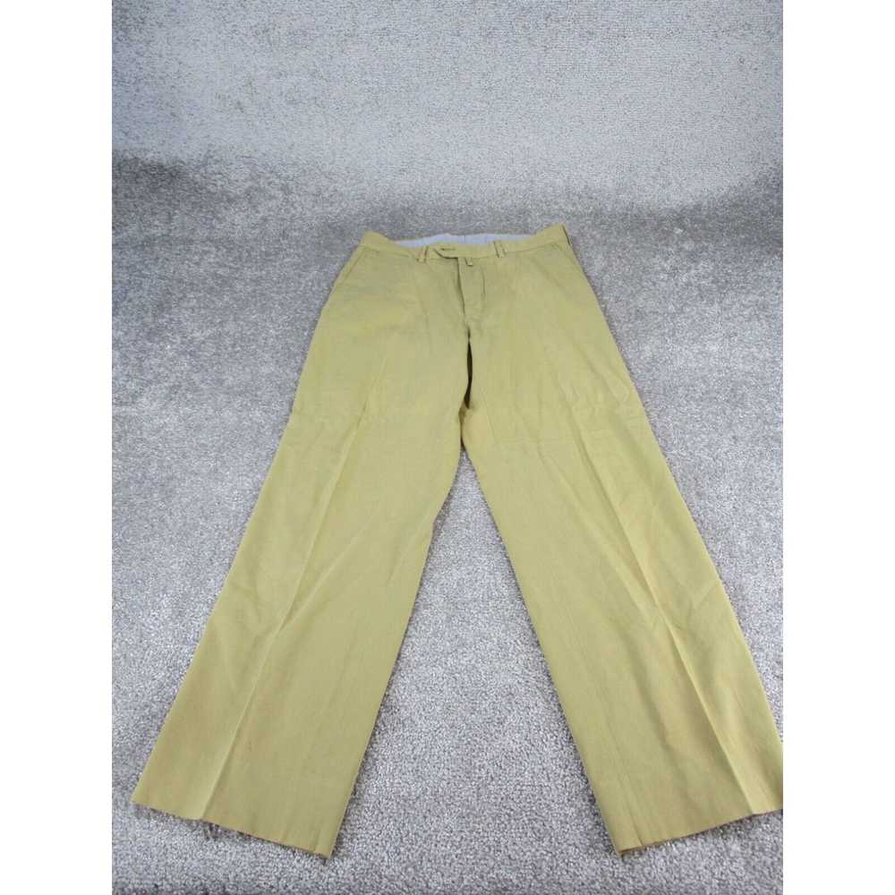Blend Faconnable Pants Mens 31 Khaki Beige Cotton… - image 1