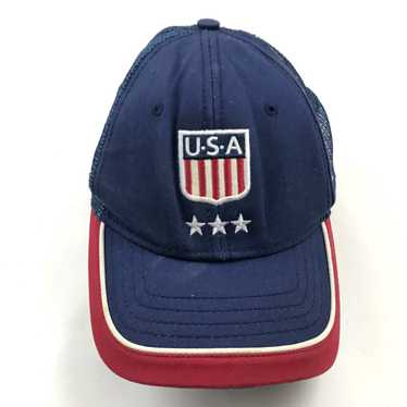 Speedo America Hat Cap Snapback Blue Speedo Adjus… - image 1
