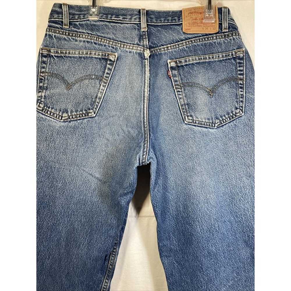 VTG Levis 550 Jeans Mens Tag 36x32 Medium Denim D… - image 2