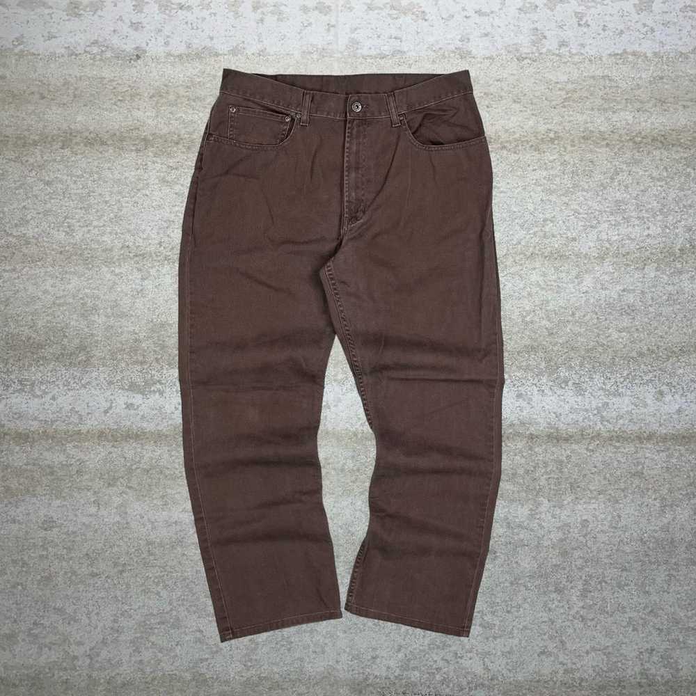 Vintage LL Bean Jeans Baggy Fit Chocolate Brown W… - image 2